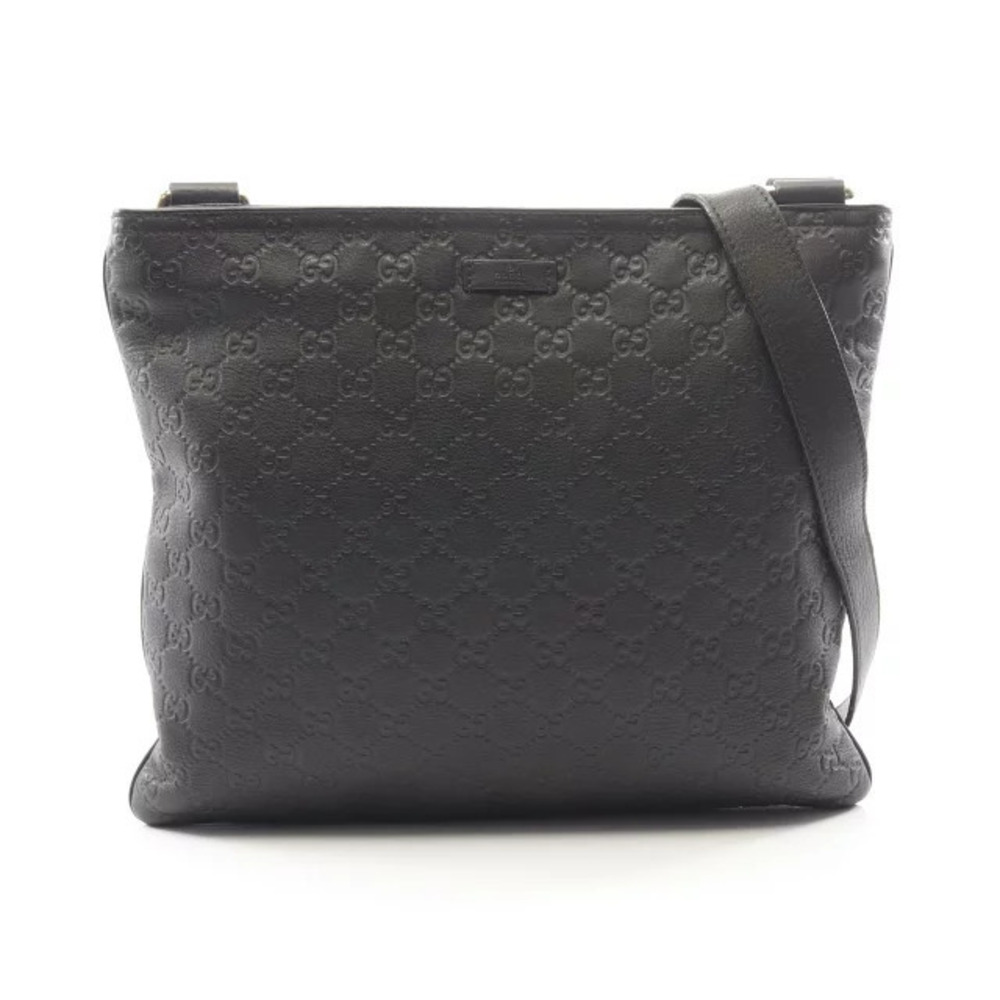 Gucci Guccissima Shoulder Bag Leather Brown